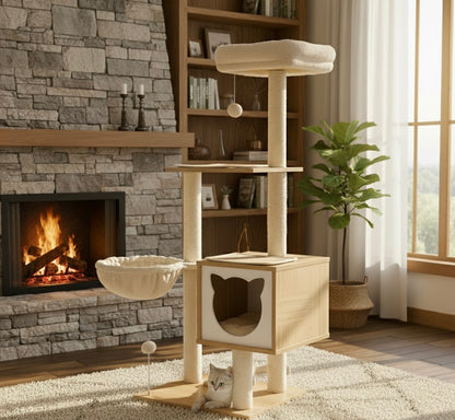 Le Cosy - Arbre à chat en bois