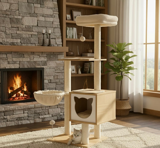 Le Cosy - Arbre à chat en bois