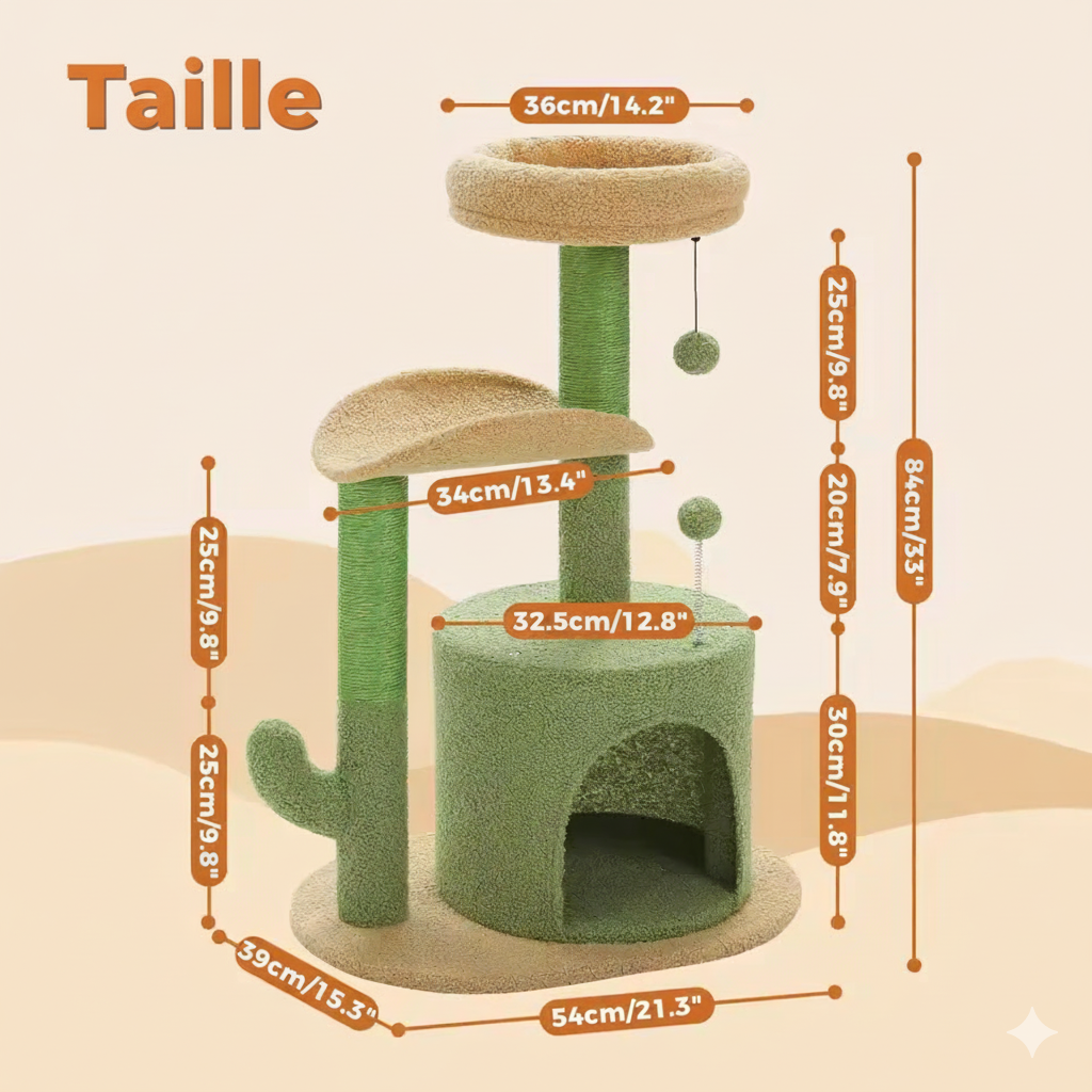 Le Forestier - Arbre à chat couleur sapin